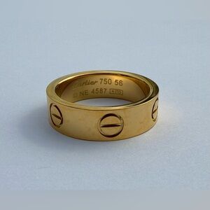 LOVE Ring Size 8 stainless steel 18k white gold plated unisex